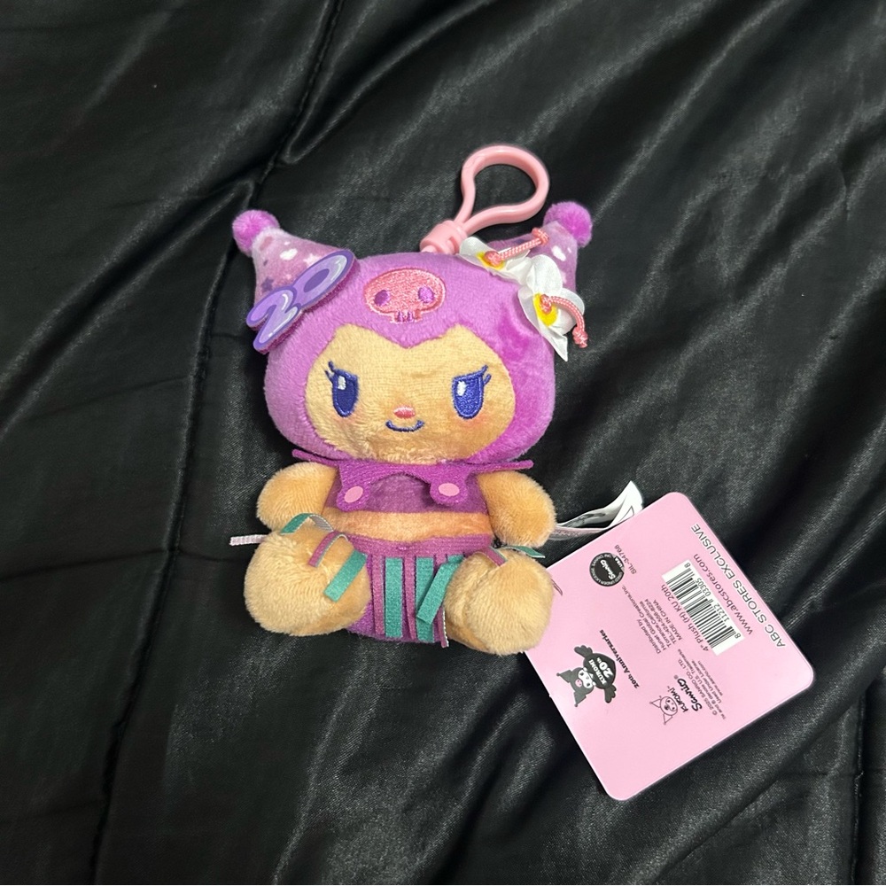 LIMITED EDITION 20th Anniversary Kuromi from Hawaii Plush Keychain